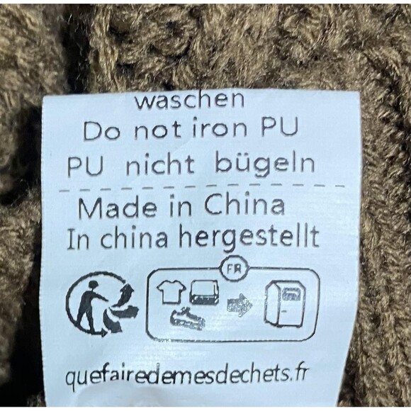 PJ Paul Jones Cardigan Sweater Mens XL Brown Shawl Collar Cable Knit Button Up - Picture 7 of 11